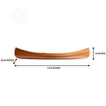 Load image into Gallery viewer, DISPLAY CANOE WITH RIBS CURVED BOW MATTE FINISH 5ft | Wood Display Boat