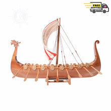 Load image into Gallery viewer, DRAKKAR VIKING MODEL BOAT | Museum-quality | Fully Assembled Wooden Model boats