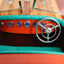 Load image into Gallery viewer, CHRIS CRAFT TRIPLE COCKPIT MODEL BOAT PAINTED | Museum-quality | Fully Assembled Wooden Model boats