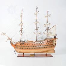 Load image into Gallery viewer, HMS VICTORY MODEL SHIP 56L WITH DISPLAY CASE XL NO GLASS | Museum-quality | Fully Assembled Wooden Ship Models