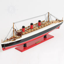 Load image into Gallery viewer, QUEEN MARY CRUISE SHIP MODEL LARGE WITH DISPLAY CASE| Museum-quality Cruiser| Fully Assembled Wooden Model Ship