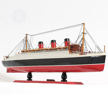 Load image into Gallery viewer, QUEEN MARY CRUISE SHIP MODEL LARGE WITH DISPLAY CASE| Museum-quality Cruiser| Fully Assembled Wooden Model Ship