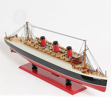 Load image into Gallery viewer, QUEEN MARY CRUISE SHIP MODEL LARGE WITH DISPLAY CASE| Museum-quality Cruiser| Fully Assembled Wooden Model Ship
