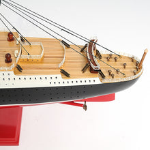 Load image into Gallery viewer, QUEEN MARY CRUISE SHIP MODEL LARGE WITH DISPLAY CASE| Museum-quality Cruiser| Fully Assembled Wooden Model Ship