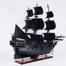 Load image into Gallery viewer, BLACK PEARL PIRATE SHIP MODEL SHIP MIDSIZE WITH DISPLAY CASE FRONT OPEN | Museum-quality | Fully Assembled Wooden Ship Models
