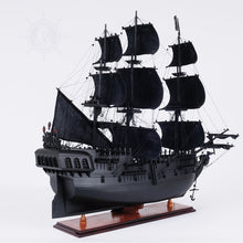 Load image into Gallery viewer, BLACK PEARL PIRATE SHIP MODEL SHIP MIDSIZE WITH DISPLAY CASE FRONT OPEN | Museum-quality | Fully Assembled Wooden Ship Models