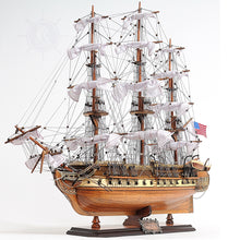 Load image into Gallery viewer, USS CONSTITUTION MODEL SHIP MID WITH DISPLAY CASE FRONT OPEN | Museum-quality | Fully Assembled Wooden Ship Models