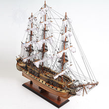Load image into Gallery viewer, USS CONSTITUTION MODEL SHIP MID WITH DISPLAY CASE FRONT OPEN | Museum-quality | Fully Assembled Wooden Ship Models