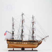 Load image into Gallery viewer, USS CONSTITUTION MODEL SHIP LARGE WITH TABLE TOP DISPLAY CASE | Museum-quality | Fully Assembled Wooden Ship Models