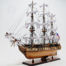 Load image into Gallery viewer, USS CONSTITUTION MODEL SHIP LARGE WITH TABLE TOP DISPLAY CASE | Museum-quality | Fully Assembled Wooden Ship Models
