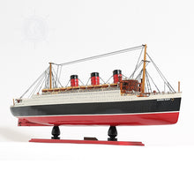 Load image into Gallery viewer, QUEEN MARY CRUISE SHIP MODEL MIDSIZE WITH DISPLAY CASE| Museum-quality Cruiser| Fully Assembled Wooden Model Ship