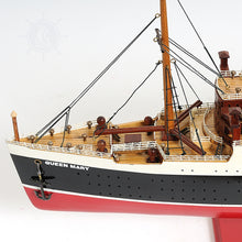 Load image into Gallery viewer, QUEEN MARY CRUISE SHIP MODEL MIDSIZE WITH DISPLAY CASE| Museum-quality Cruiser| Fully Assembled Wooden Model Ship