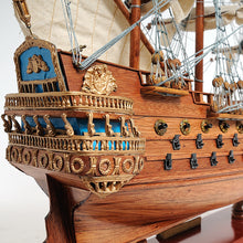 Load image into Gallery viewer, SAN FELIPE MODEL SHIP SMALL WITH DISPLAY CASE | Museum-quality | Fully Assembled Wooden Ship Models
