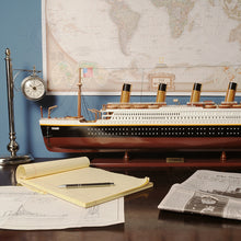 Load image into Gallery viewer, RMS TITANIC CRUISE SHIP MODEL MIDSIZE WITH DISPLAY CASE | Museum-quality Cruiser| Fully Assembled Wooden Model Ship