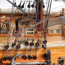Load image into Gallery viewer, HMS VICTORY MODEL SHIP MIDSIZE WITH DISPLAY CASE FRONT OPEN | Museum-quality | Fully Assembled Wooden Ship Models