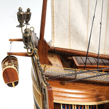 Load image into Gallery viewer, HMS VICTORY MODEL SHIP MIDSIZE WITH DISPLAY CASE FRONT OPEN | Museum-quality | Fully Assembled Wooden Ship Models