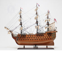 Load image into Gallery viewer, HMS VICTORY MODEL SHIP LARGE WITH TABLE TOP DISPLAY CASE | Museum-quality | Fully Assembled Wooden Ship Models
