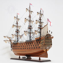Load image into Gallery viewer, HMS VICTORY MODEL SHIP LARGE WITH TABLE TOP DISPLAY CASE | Museum-quality | Fully Assembled Wooden Ship Models