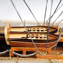 Load image into Gallery viewer, HMS VICTORY MODEL SHIP LARGE WITH TABLE TOP DISPLAY CASE | Museum-quality | Fully Assembled Wooden Ship Models