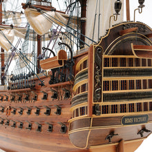 Load image into Gallery viewer, HMS VICTORY MODEL SHIP LARGE WITH FLOOR DISPLAY CASE | Museum-quality | Fully Assembled Wooden Ship Models

