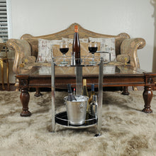 Load image into Gallery viewer, Anne Home - Round 2-Tier Serving Trolley | Home bar Bar Cart | Vintage style Beverage cart
