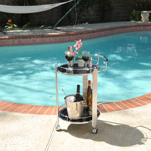 Load image into Gallery viewer, Anne Home - Round 2-Tier Serving Trolley | Home bar Bar Cart | Vintage style Beverage cart