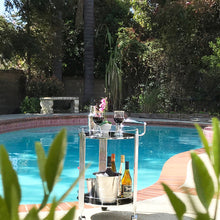 Load image into Gallery viewer, Anne Home - Round 2-Tier Serving Trolley | Home bar Bar Cart | Vintage style Beverage cart