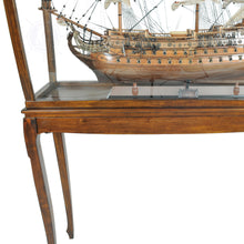 Load image into Gallery viewer, FLOOR DISPLAY CASE- CLASSIC LIGHT BROWN | HIGH QUALITY| Handcrafted Wooden Display Case for Model Ships