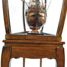 Load image into Gallery viewer, FLOOR DISPLAY CASE- CLASSIC LIGHT BROWN | HIGH QUALITY| Handcrafted Wooden Display Case for Model Ships