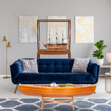 Load image into Gallery viewer, FLOOR DISPLAY CASE- CLASSIC LIGHT BROWN | HIGH QUALITY| Handcrafted Wooden Display Case for Model Ships