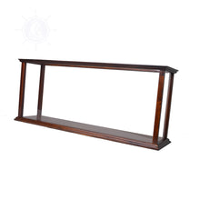Load image into Gallery viewer, DISPLAY CASE FOR CRUISE LINER MIDSIZE CLASSIC BROWN | HIGH QUALITY| Handcrafted Wooden Display Case for Model Ships