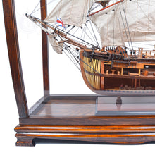 Load image into Gallery viewer, TABLE TOP DISPLAY CASE CLASSIC BROWN | HIGH QUALITY| Handcrafted Wooden Display Case for Model Ships