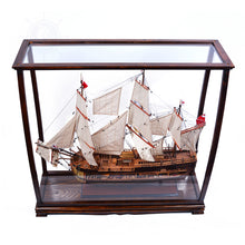 Load image into Gallery viewer, TABLE TOP DISPLAY CASE CLASSIC BROWN | HIGH QUALITY| Handcrafted Wooden Display Case for Model Ships