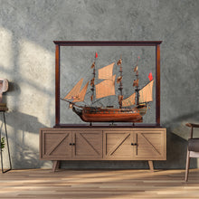 Load image into Gallery viewer, TABLE TOP DISPLAY CASE CLASSIC BROWN | HIGH QUALITY| Handcrafted Wooden Display Case for Model Ships