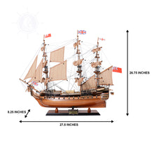 Load image into Gallery viewer, HMS SURPRISE MODEL SHIP MEDIUM | Museum-quality | Fully Assembled Wooden Ship Models