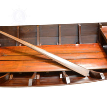 Load image into Gallery viewer, SOUTH EAST ASIA SAMPAN BOAT RED BOTTOM THUYEN BA LA TAM BAN - DISPLAY ONLY | WOODEN BOAT