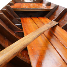 Load image into Gallery viewer, SOUTH EAST ASIA SAMPAN BOAT RED BOTTOM THUYEN BA LA TAM BAN - DISPLAY ONLY | WOODEN BOAT