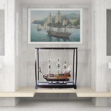 Load image into Gallery viewer, TABLE TOP DISPLAY CASE | HIGH QUALITY| Handcrafted Wooden Display Case for Model Ships
