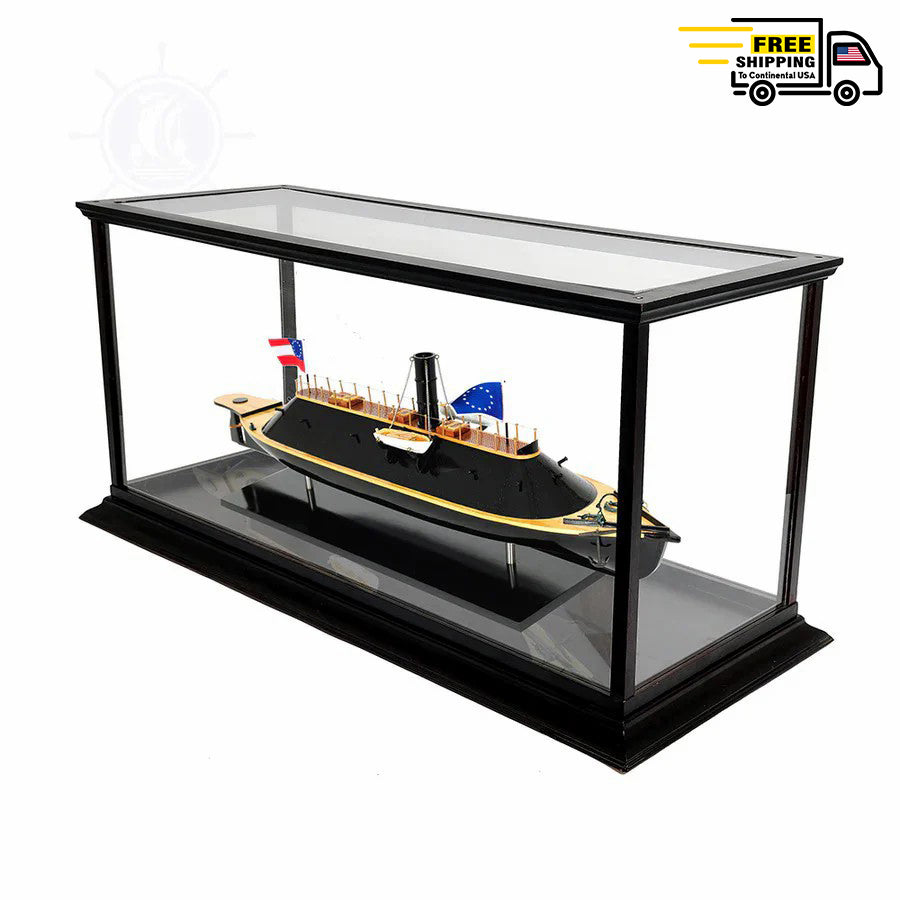 CSS VIRGINIA MODEL BOAT WITH DISPLAY CASE | Museum-quality | Fully Assembled Wooden Model boats