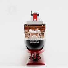 Load image into Gallery viewer, QUEEN MARY II CRUISE SHIP MODEL L | Museum-quality Cruiser| Fully Assembled Wooden Model Ship