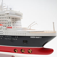 Load image into Gallery viewer, QUEEN MARY II CRUISE SHIP MODEL L | Museum-quality Cruiser| Fully Assembled Wooden Model Ship