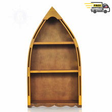 Load image into Gallery viewer, WOODEN CANOE BOOK SHELF SMALL | Museum-quality | Fully Assembled Wooden Ship Model
