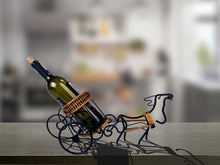 Load image into Gallery viewer, MOOSE-DRAWN SLEIGH RIDE WINE HOLDER