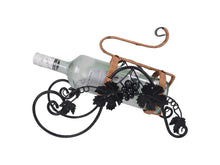 Load image into Gallery viewer, ON THE VINE EMBELLISHED METAL CARRIAGE WINE HOLDER