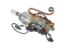 Load image into Gallery viewer, ON THE VINE EMBELLISHED METAL CARRIAGE WINE HOLDER