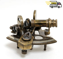 Load image into Gallery viewer, NAUTICAL SEXTANT IN LEATHER CASE (SMALL) | Nautical decor | Vintage arts and crafts for decoration