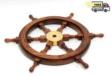 Load image into Gallery viewer, SHIP WHEEL-36 INCHES | Nautical decor | Vintage arts and crafts for decoration