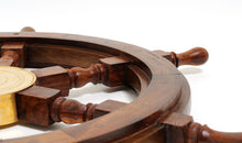 Load image into Gallery viewer, SHIP WHEEL-36 INCHES | Nautical decor | Vintage arts and crafts for decoration