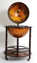 Load image into Gallery viewer, Globe drink cabinet 17 3/4 inches | Handcrafted Antique finish | Vintage arts and crafts