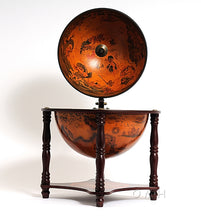 Load image into Gallery viewer, GLOBE BAR 13 INCHES- 4 LEGGED STAND-RED | Vintage arts and crafts for decoration
